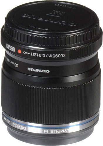 Olympus Crop Φωτογραφικός Φακός M.Zuiko Digital ED 30mm 1:3.5 Standard / Macro για Micro Four Thirds (MFT) Mount Μαύρος