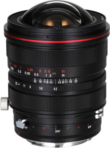 Laowa Full Frame Camera Lens 15mm F/4.5 Zero-D Shift Wide Angle for Canon EF Mount Black