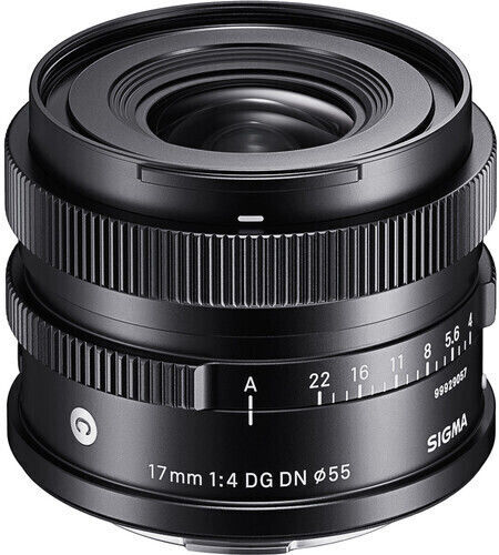Sigma Crop Camera Lens 17mm f/4 DG DN Contemporary Wide Angle Zoom for Leica L Mount Black