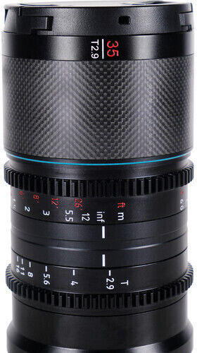 Sirui Full Frame Φωτογραφικός Φακός Saturn 50mm T2.9 1.6x Carbon Fiber Full-Frame Anamorphic Σταθερός για Sony E Mount Μαύρος