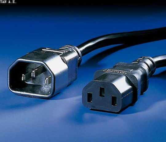 Roline IEC C14 - IEC C13 Cable 1.8m Μαύρο 19.08.1515