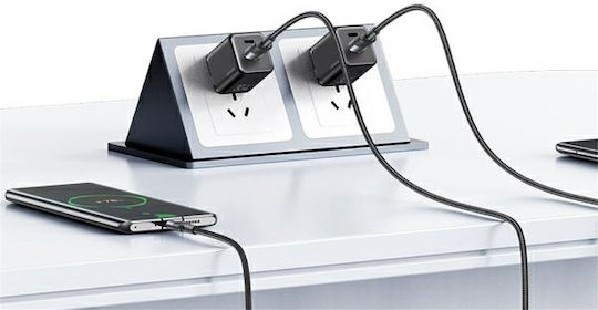 Usams USB 2.0 Cable USB-C male - USB-A Γκρι 1.2m SJ718ZJ01 30τμχ
