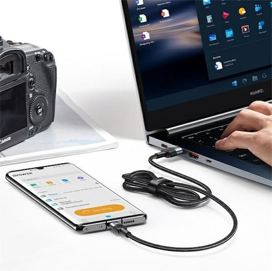 Usams USB 2.0 Cable USB-C male - USB-A Γκρι 1.2m SJ718ZJ01 30τμχ