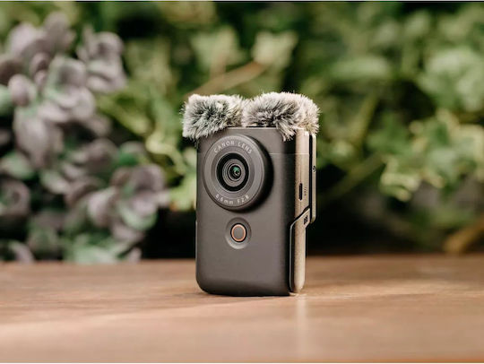Canon Βιντεοκάμερα Powershot V10 Vlogging Kit Black 4K UHD @ 30fps Αισθητήρας CMOS Αποθήκευση σε Κάρτα Μνήμης με Οθόνη Αφής 2" και HDMI / WiFi