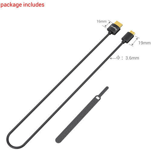 SmallRig HDMI 2.0 Premium High Speed 4K 60Hz HDR Cable HDMI male - mini HDMI male 0.55m Μαύρο