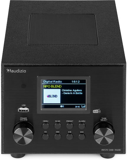 Audizio Vieste Επιτραπέζιο Ραδιόφωνο Ρεύματος DAB+ με Bluetooth και USB Black