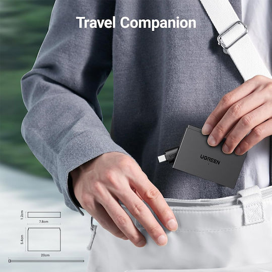 Ugreen Card Reader Type-C για SD/microSD Γκρι