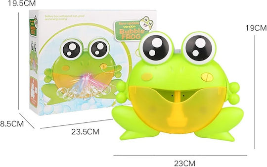 Distribuitor de spumă pentru baie în formă de broască cu muzică pentru copii de 3 ani+ Abs Verde
