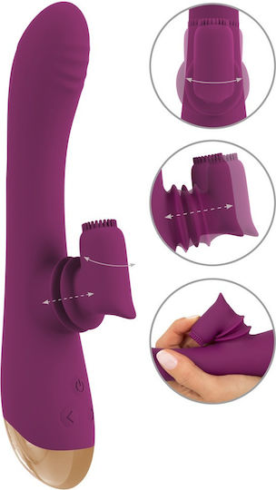 Javida 2 Function Δονητής Rabbit 22.3cm Λιλά