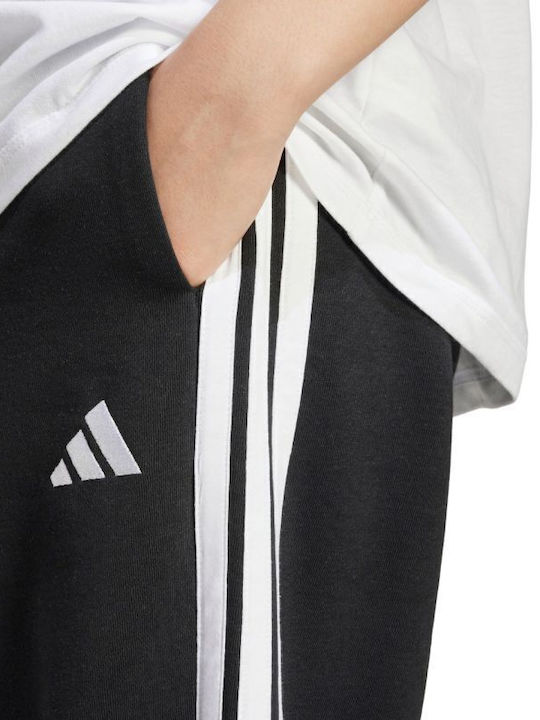 Essentials 3-stripes Jogginghose Vlies Schwarz