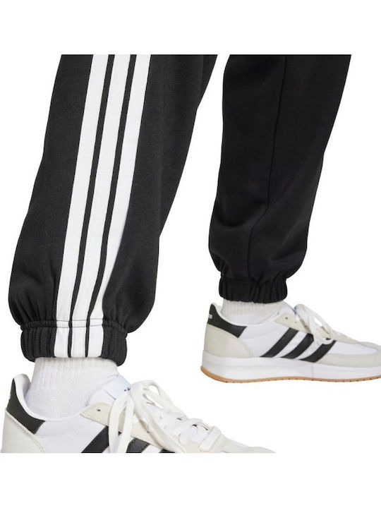 Essentials 3-stripes Jogginghose Vlies Schwarz