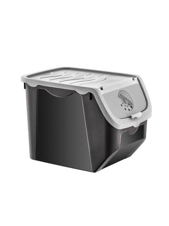 Orion Plastic Cutie de Depozitare cu Capac Gri 30x23.5x23.5cm 1buc