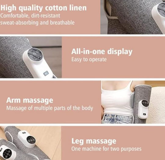 Set 2 Power Track Portable Calf Massager Pain Relief Air Compression Technology Lcd Screen 3 Adjustable Settings Dispozitiv de masaj pentru corp