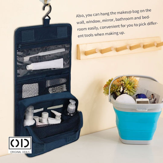Organizator Pentru Cosmetice Cu Separatoare Albastru 42x24x9cm