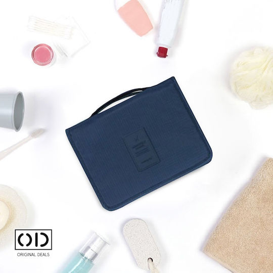 Organizator Pentru Cosmetice Cu Separatoare Albastru 42x24x9cm