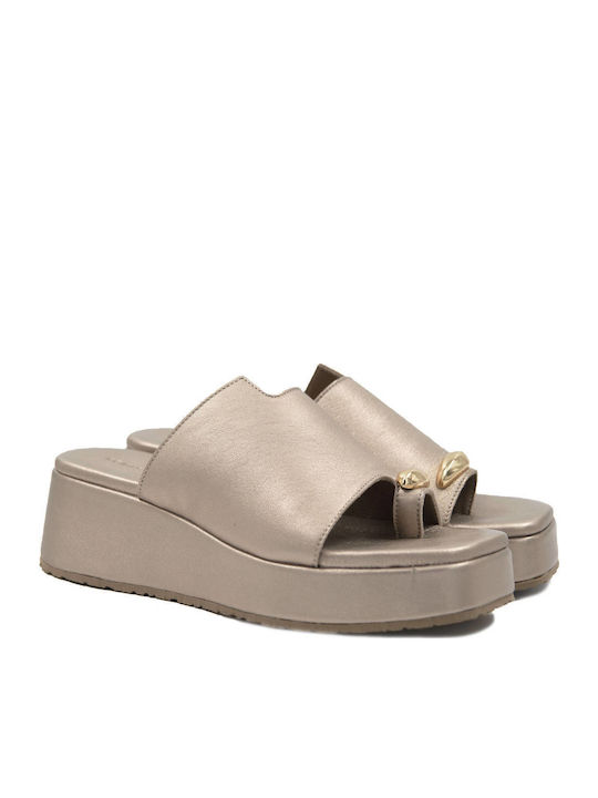 Platforme Dama De Vară Tip Slip On Auriu C79-Auriu