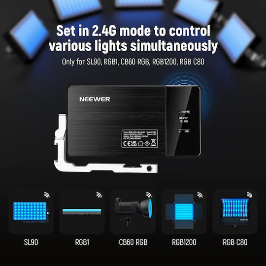 Neewer COB Licht 12W RGB Auf-Kamera mit Lichtstärke Lux 1700