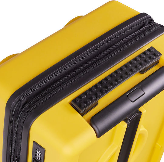 Lego Brick Travel Suitcase Bright Yellow with 4 Wheels