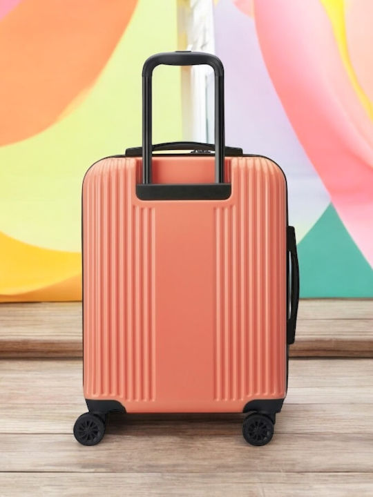 Delsey Ophelie Cabin Travel Suitcase Hard Coral Pink with 4 Wheels Height 55cm 389380319EU