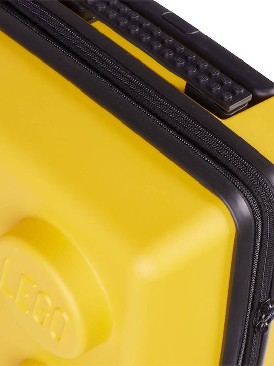 LEGO Brick Cabin Hard Bright Yellow Suitcase With 4 Wheels Height 56cm