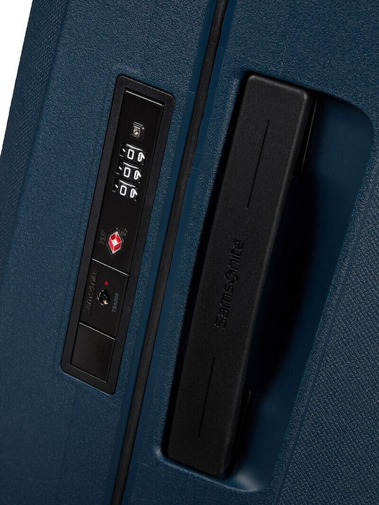 Samsonite Essens Spinner Valiză De Călătorie De Cabină Tough Albastră Cu 4 Roți Înălțime 55 Cm