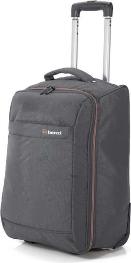 Benzi Cabin Travel Suitcase Fabric Charcoal with 2 Wheels Height 51cm