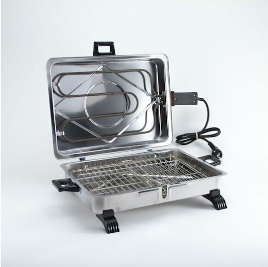 FOINIX Tischplatte Elektrogrill Grill 1150W Edelstahl mit Deckel 36cmx26cmcm