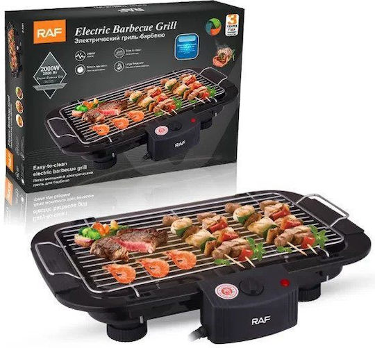 Raf Tabletop Electric Grill Grill 2000W 35cmx12cmcm