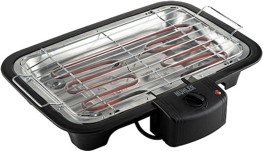 Muhler Tabletop Electric Grill Grill 2000W with Adjustable Thermostat 37cmx21cmcm