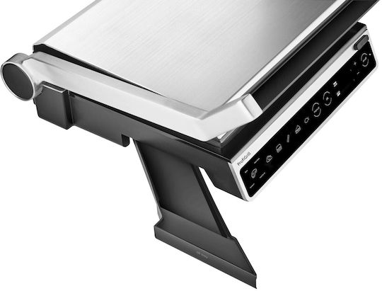 Amica Tabletop Electric Grill Grill 2000W Inox with Adjustable Thermostat 29cmx26cmcm