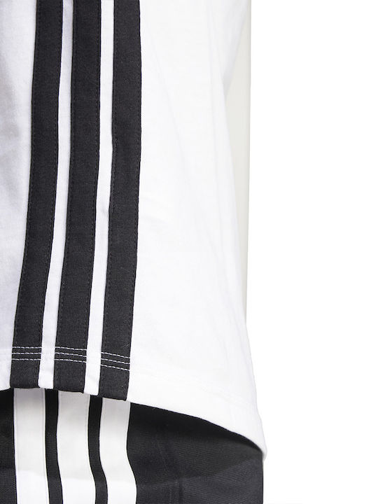 Essentials 3-Stripes Γυναικεία Αθλητική Μπλούζα Κοντομάνικη Λευκό