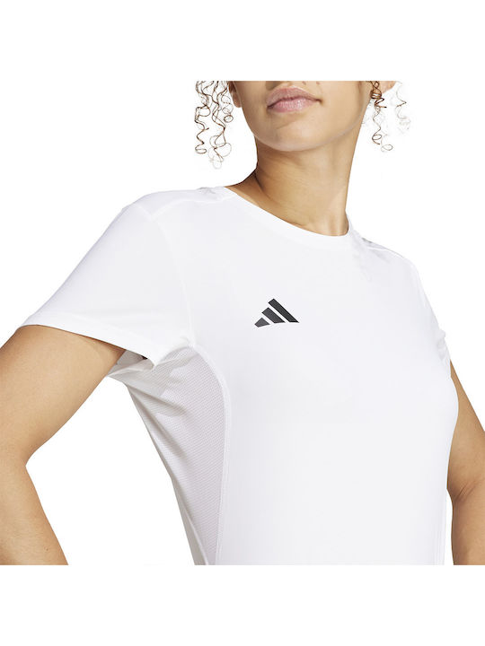 Adizero E Γυναικείο T-shirt Fast Drying Λευκό