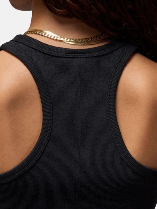 Essentials Women's Crop Top Cotton Sleeveless Black