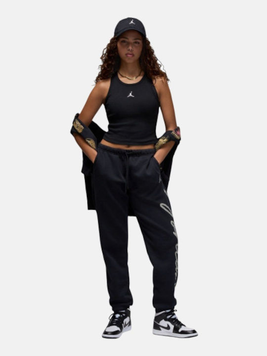 Essentials Women's Crop Top Cotton Sleeveless Black