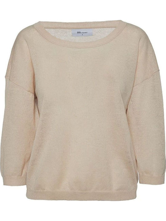 Damen Pullover mit 3/4-Ärmeln Beige