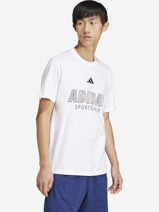 Tiro Linear Αθλητικό T-shirt Λευκό