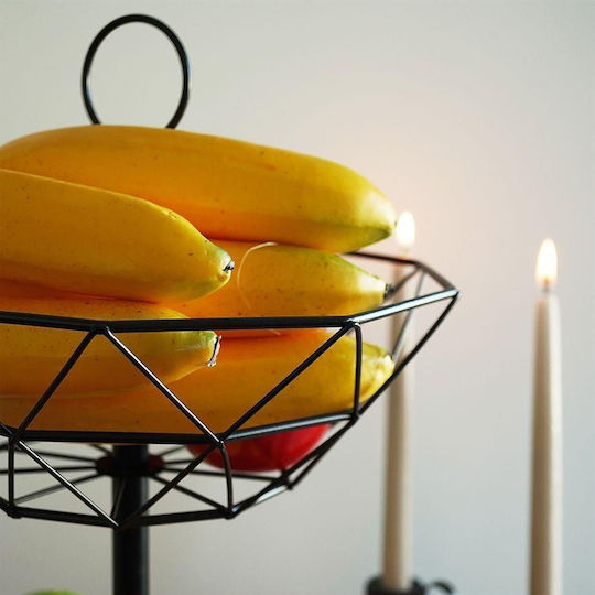 Vilde Metallic Black Fruit Bowl 30x30cm