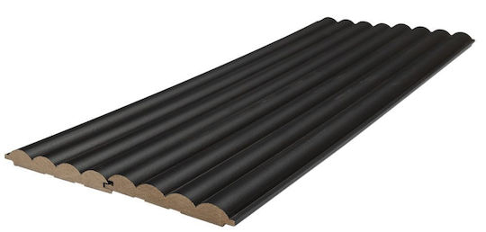 Newplan 3D-Wandpaneel für den Garten aus Holz 3x3cm 1Stück Black
