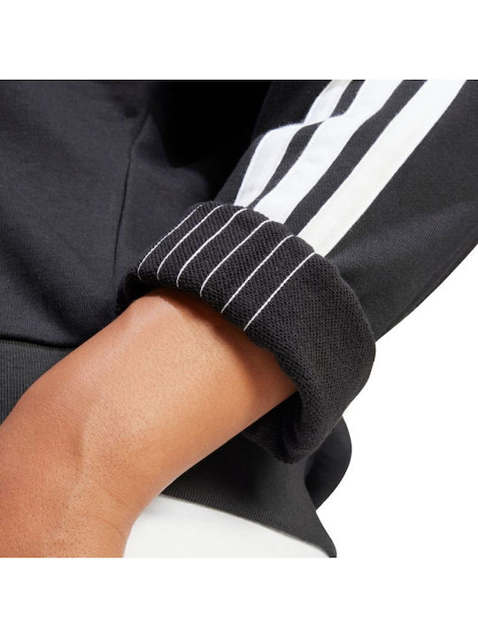 Essentials 3-Stripes French Terry Women's Sweatshirt Black