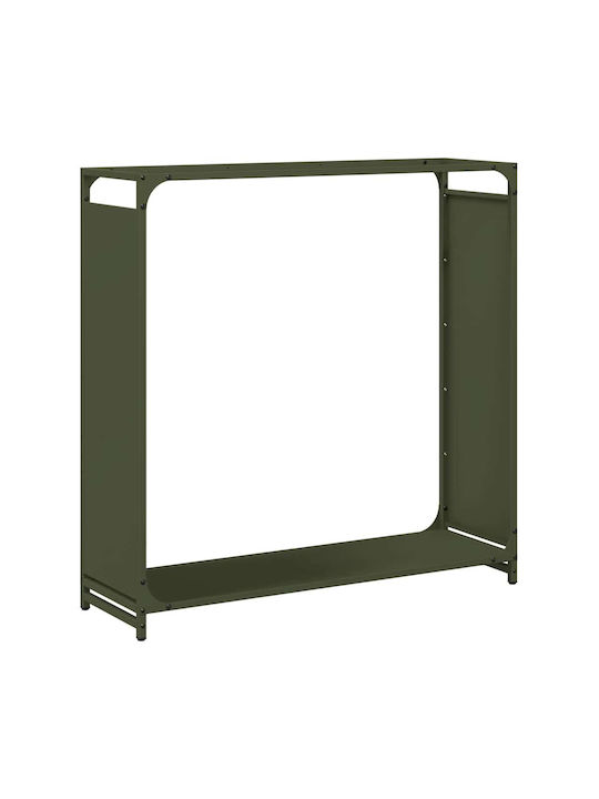 vidaXL Brennholz Inox Regal Holzlagerung 90x28x90cm