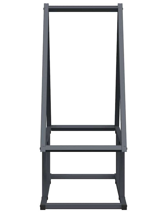 vidaXL Inox Ράφι Αποθήκευσης Ξύλων 50x25x60cm Γκρι