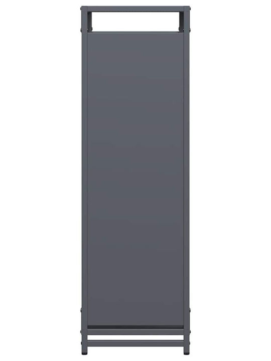 vidaXL Inox Ράφι Αποθήκευσης Ξύλων 90x28x90cm Γκρι