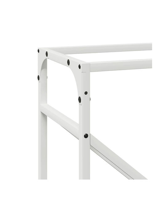 vidaXL Inox Ράφι Αποθήκευσης Ξύλων 40x25x100cm Λευκό