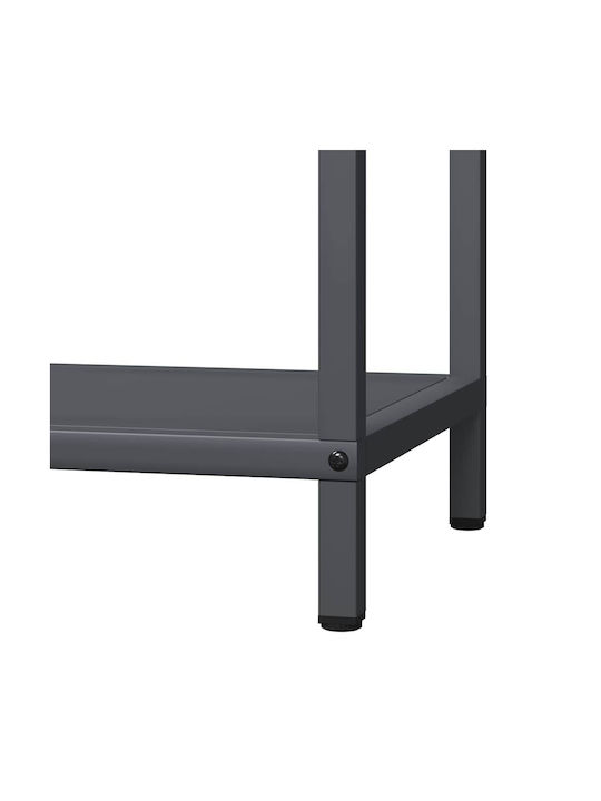 vidaXL Inox Ράφι Αποθήκευσης Ξύλων 40x25x60cm Γκρι