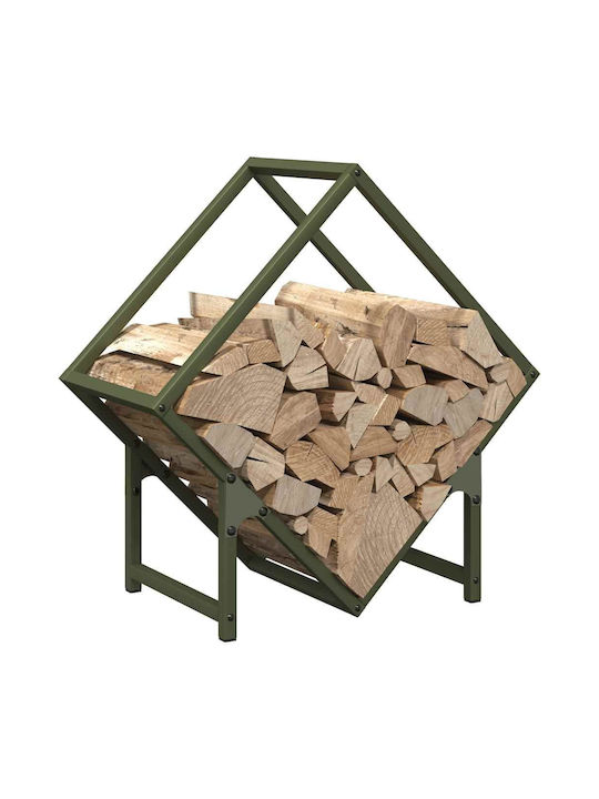 vidaXL Brennholz Inox Regal Holzlagerung 50x25x50cm