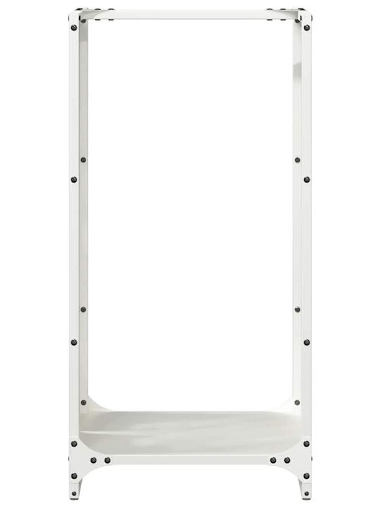 vidaXL Ξύλινο Ράφι Αποθήκευσης Ξύλων 40x30x80cm Λευκό