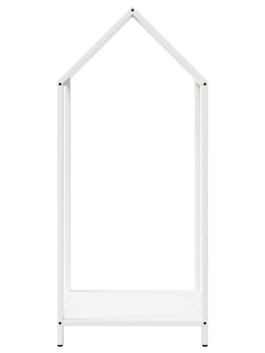 vidaXL Inox Ράφι Αποθήκευσης Ξύλων 40x25x90cm Λευκό