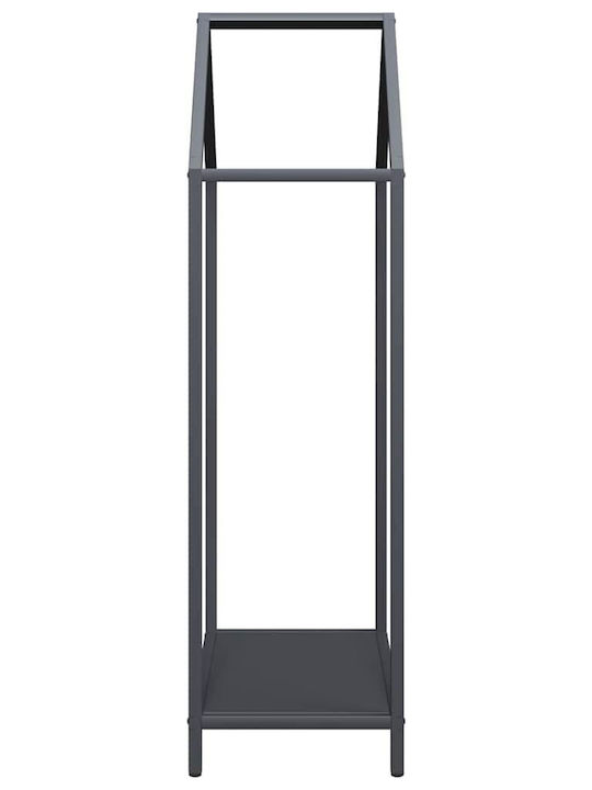 vidaXL Inox Ράφι Αποθήκευσης Ξύλων 40x25x90cm Γκρι