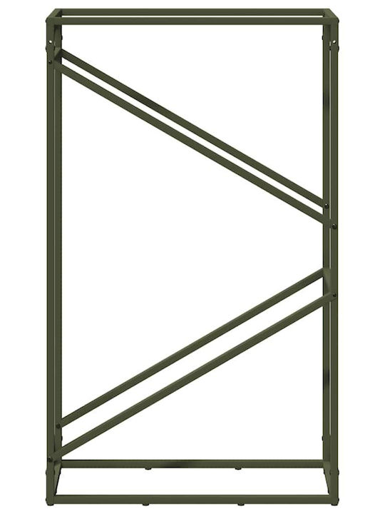 vidaXL Lemn de foc Lemn Raft Depozitare lemne 60x25x100cm Verde