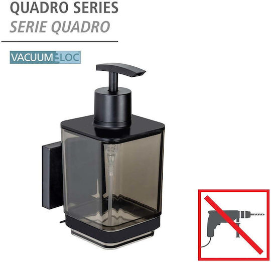 Wenko Επιτοίχιο Dispenser Πλαστικό Μαύρο 340ml